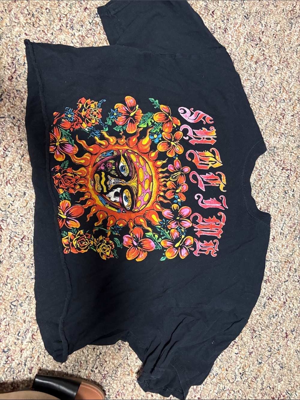 Black Sublime Sun & Floral Tee